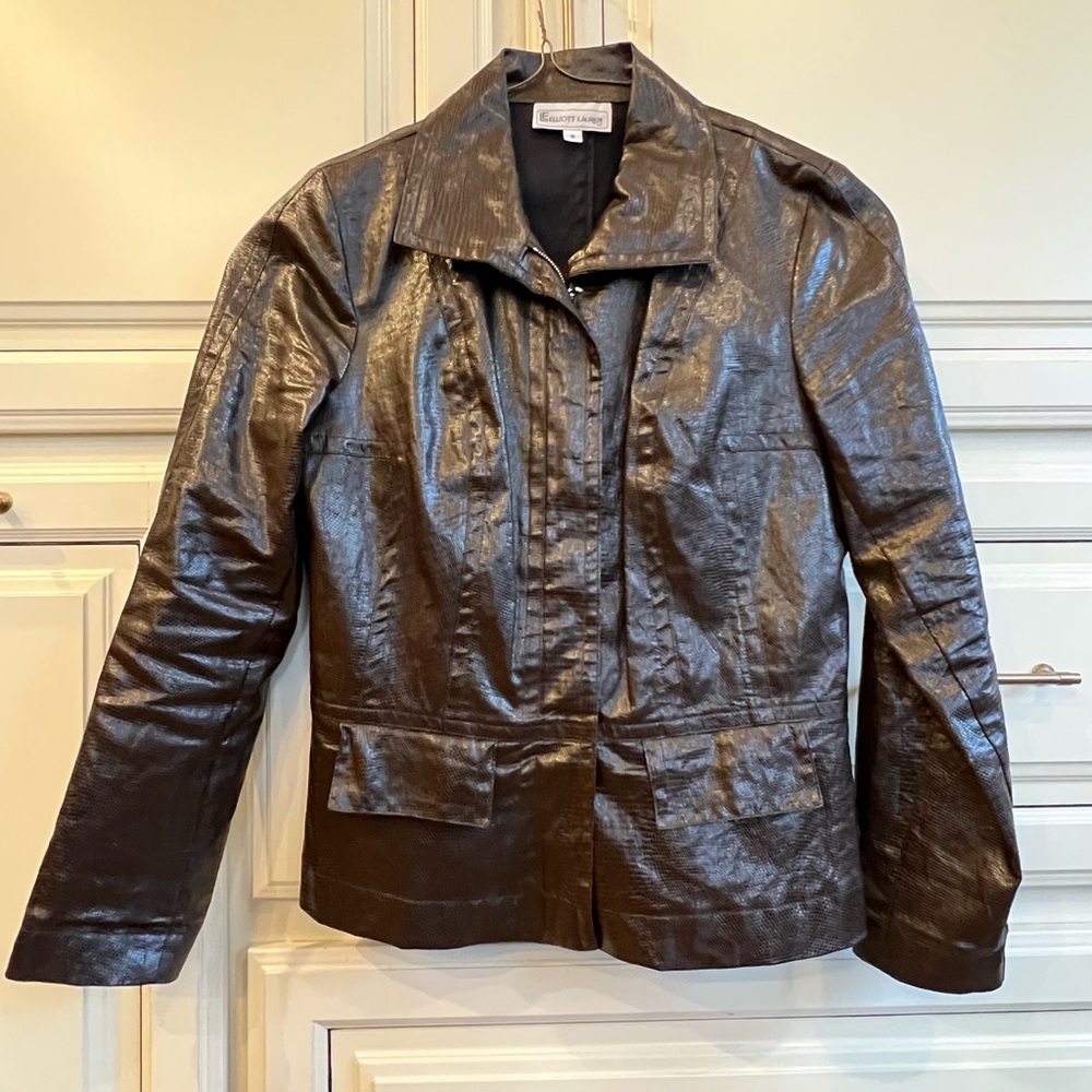 Elliott Lauren Metallic Brown Jacket